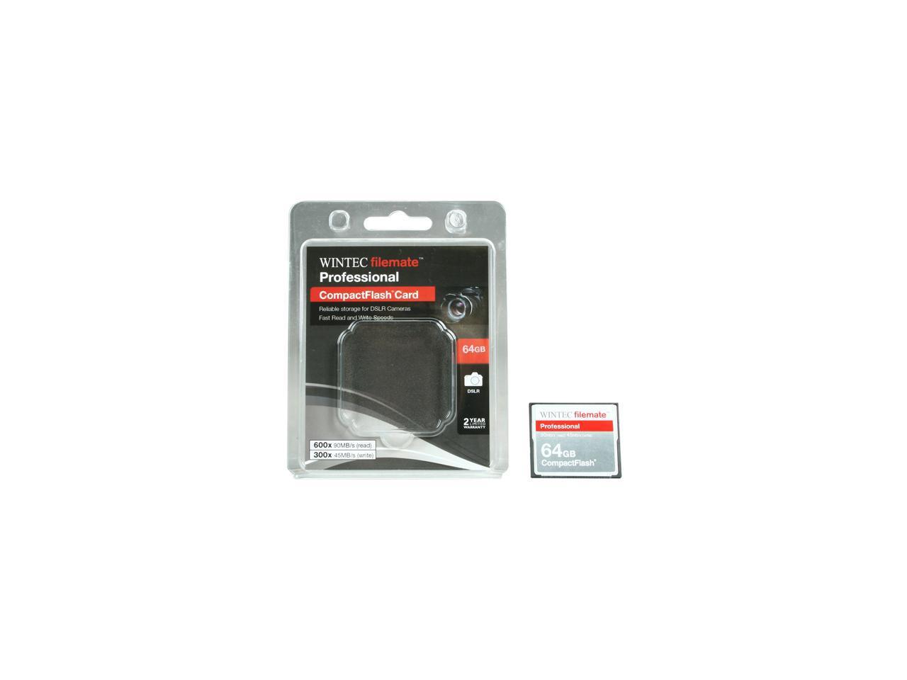 Wintec FileMate Professional 64GB Compact Flash (CF) Flash Card Model 3FMCF64GBP-R