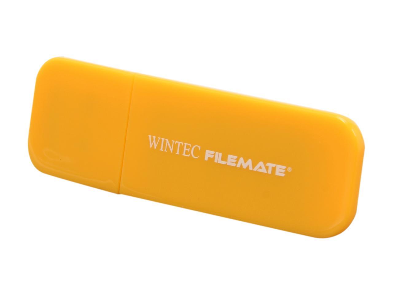 Wintec FileMate Contour 16GB USB 2.0 Flash Drive (Tangerine) Model 3FMSP03U2YL-16G-R