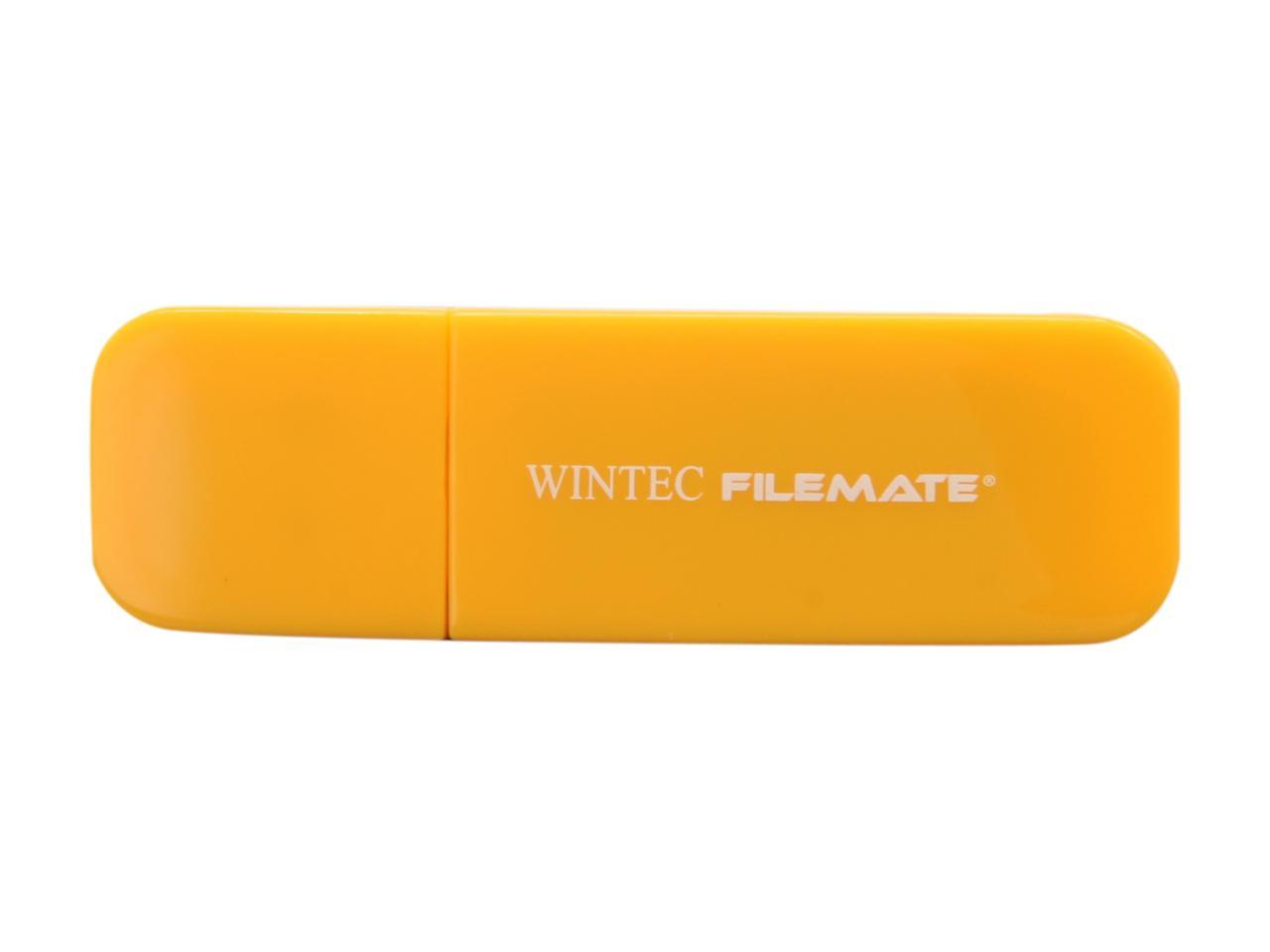 Wintec FileMate Contour 16GB USB 2.0 Flash Drive (Tangerine) Model 3FMSP03U2YL-16G-R
