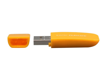 Wintec FileMate Contour 16GB USB 2.0 Flash Drive (Tangerine) Model 3FMSP03U2YL-16G-R