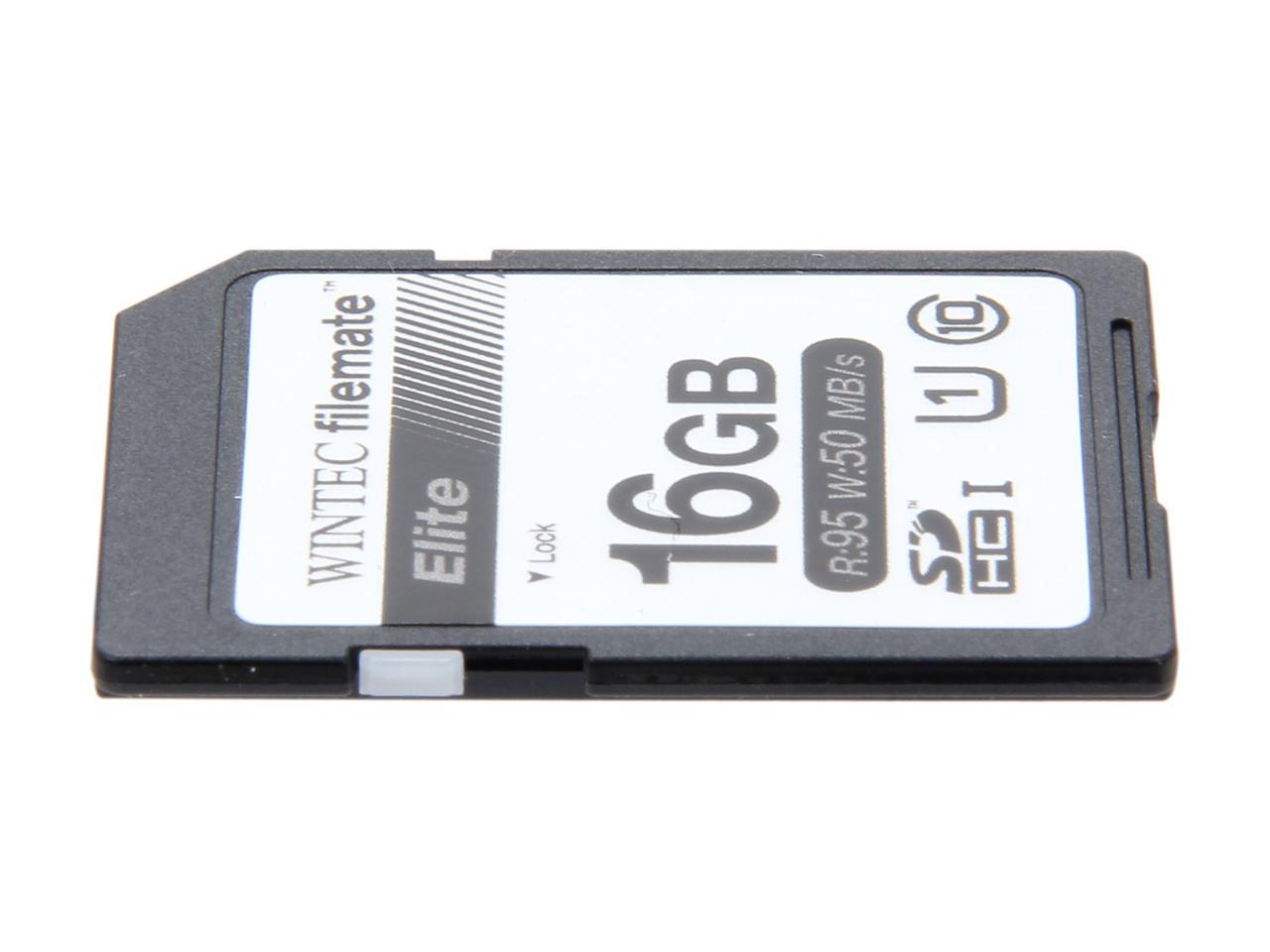 Wintec Filemate Elite 16GB Secure Digital High-Capacity (SDHC) Flash Card Model 3FMSD16GBU1E-R
