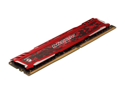 Ballistix Sport LT 16GB Single DDR4 2666 MT/s (PC4-21300) DR x8 DIMM 288-Pin Memory - BLS16G4D26BFSE (Red)