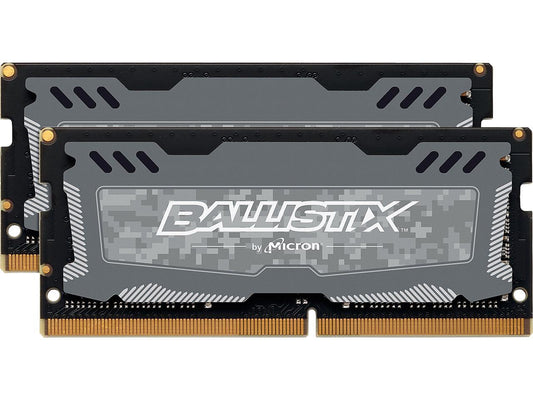 Crucial Ballistix Sport LT 2400 MHz DDR4 DRAM Laptop Gaming Memory Kit 16GB (8GBx2) CL16 BLS2K8G4S240FSDK (Gray)