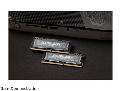 Crucial Ballistix Sport LT 2400 MHz DDR4 DRAM Laptop Gaming Memory Kit 16GB (8GBx2) CL16 BLS2K8G4S240FSDK (Gray)