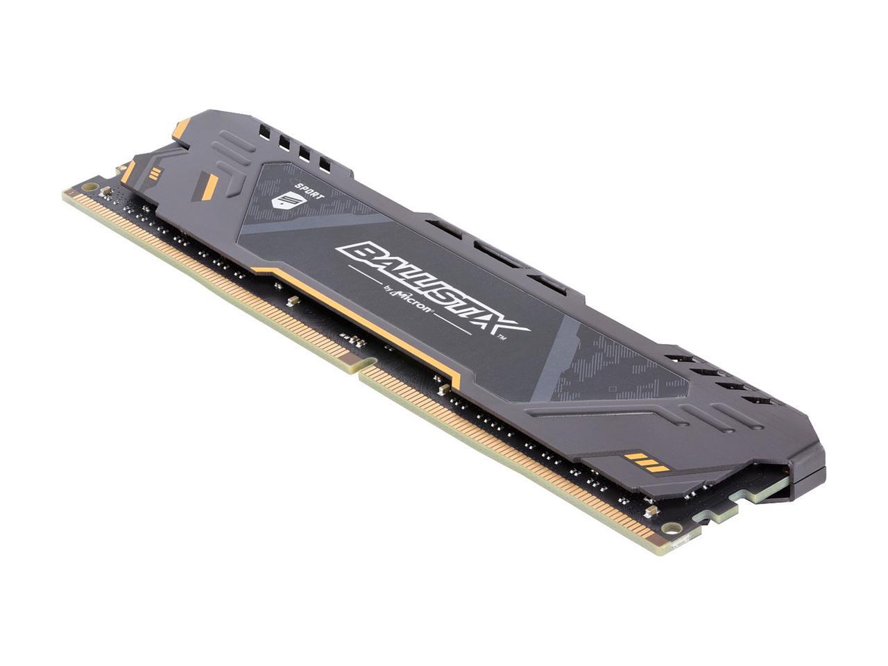 Crucial Ballistix Sport AT 3000 MHz DDR4 DRAM Desktop Gaming Memory Single 16GB CL17 BLS16G4D30CEST