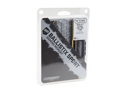 Crucial Ballistix Sport AT 3000 MHz DDR4 DRAM Desktop Gaming Memory Kit 32GB (16GBx2) CL17 BLS2K16G4D30CEST