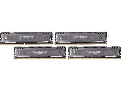 Ballistix Sport LT 32GB (4 x 8GB) 288-Pin DDR4 SDRAM DDR4 3000 (PC4 24000) Desktop Memory Model BLS4K8G4D30AESBK