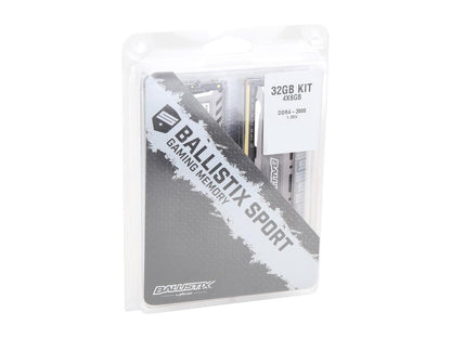 Ballistix Sport LT 32GB (4 x 8GB) 288-Pin DDR4 SDRAM DDR4 3000 (PC4 24000) Desktop Memory Model BLS4K8G4D30AESBK