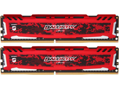 Ballistix Sport LT 32GB (2 x 16GB) 288-Pin DDR4 SDRAM DDR4 3200 (PC4 25600) Desktop Memory Model BLS2K16G4D32AESE