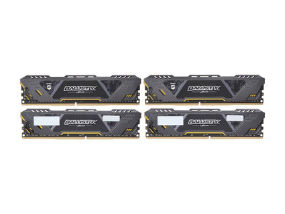 Crucial Ballistix Sport AT 3200 MHz DDR4 DRAM Desktop Gaming Memory Kit 32GB (8GBx4) CL16 BLS4K8G4D32AESTK