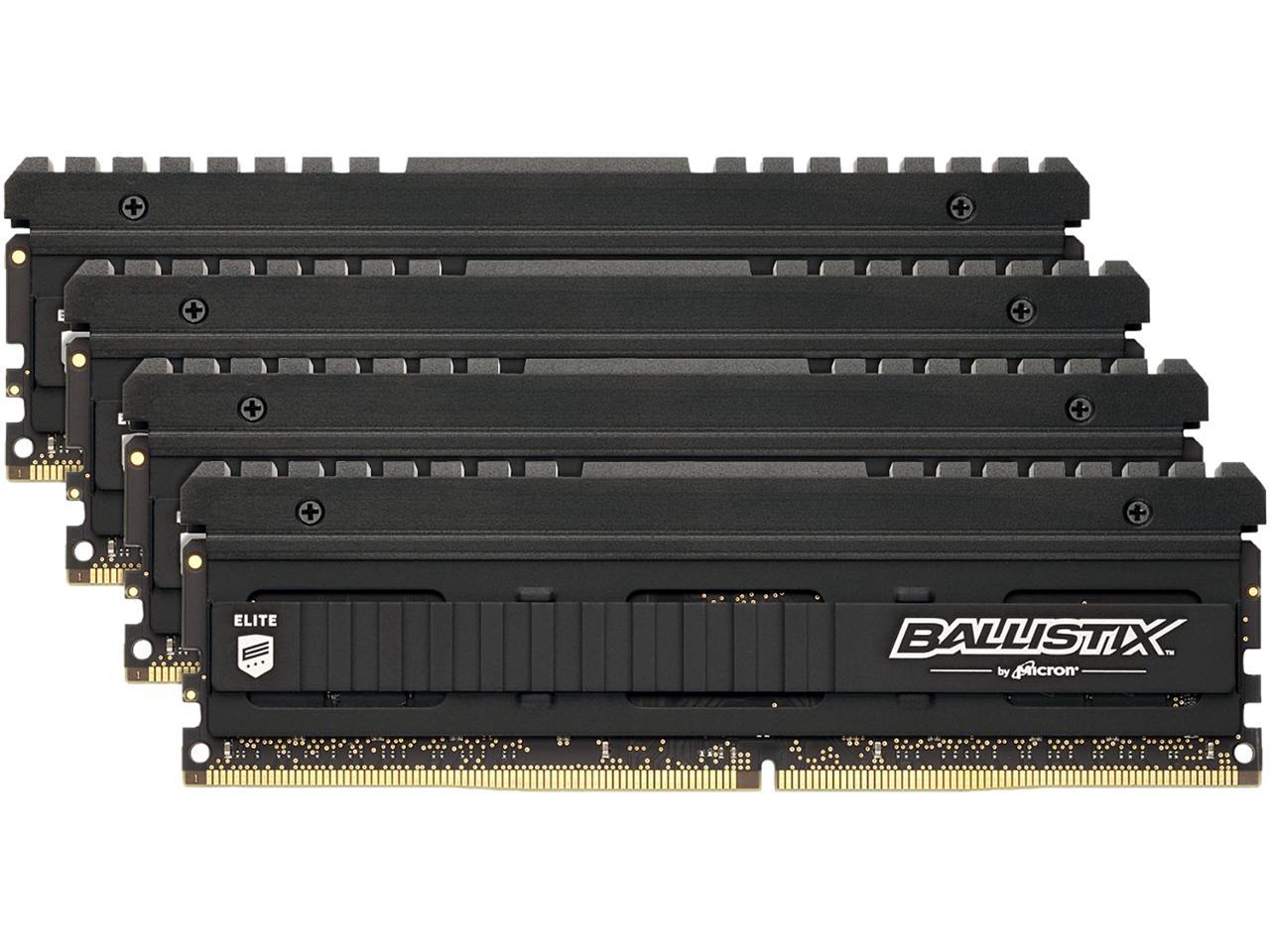 Crucial Ballistix Elite 4000 MHz DDR4 DRAM Desktop Gaming Memory Kit 32GB (8GBx4) CL18 BLE4K8G4D40BEEAK