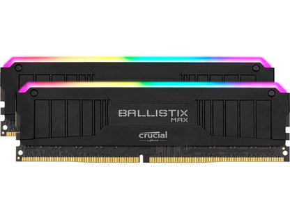 Crucial Ballistix MAX RGB 16GB (2 x 8GB) 288-Pin DDR4 SDRAM DDR4 4000 (PC4 32000) Desktop Memory Model BLM2K8G40C18U4BL