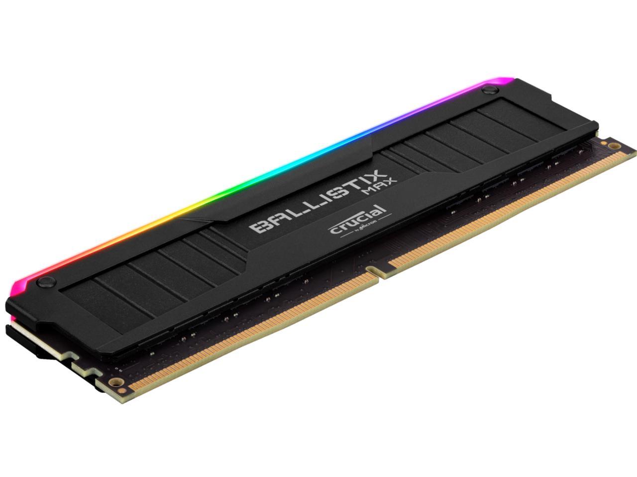 Crucial Ballistix MAX RGB 16GB (2 x 8GB) 288-Pin DDR4 SDRAM DDR4 4000 (PC4 32000) Desktop Memory Model BLM2K8G40C18U4BL