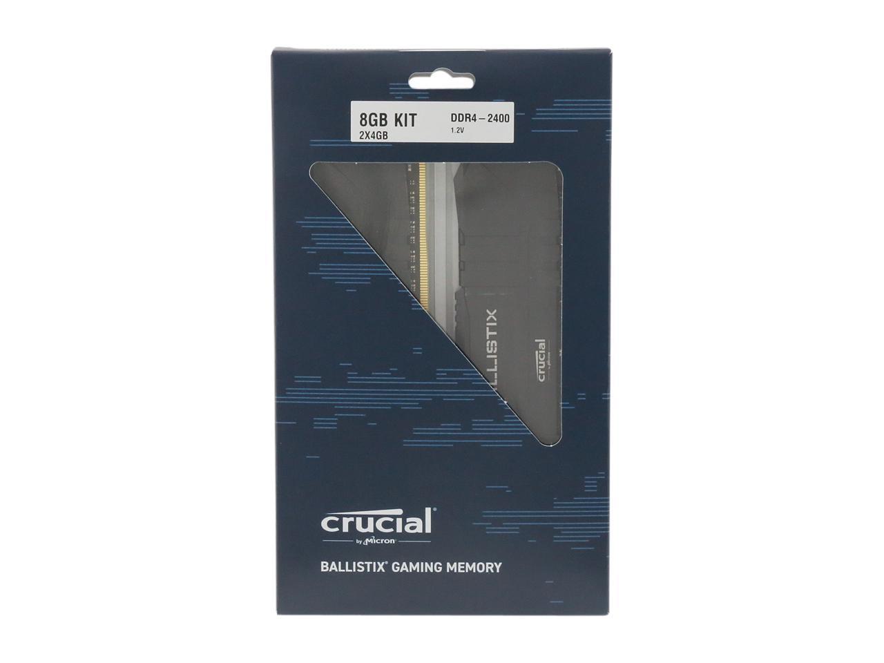 Crucial Ballistix 8GB (2 x 4GB) 288-Pin DDR4 SDRAM DDR4 2400 (PC4 19200) Desktop Memory Model BL2K4G24C16U4B
