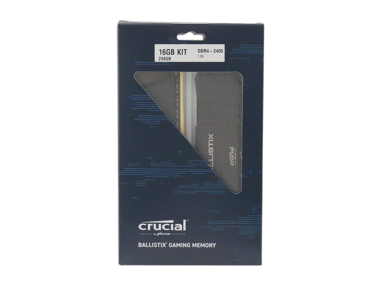 Crucial Ballistix 16GB (2 x 8GB) 288-Pin DDR4 SDRAM DDR4 2400 (PC4 19200) Desktop Memory Model BL2K8G24C16U4B
