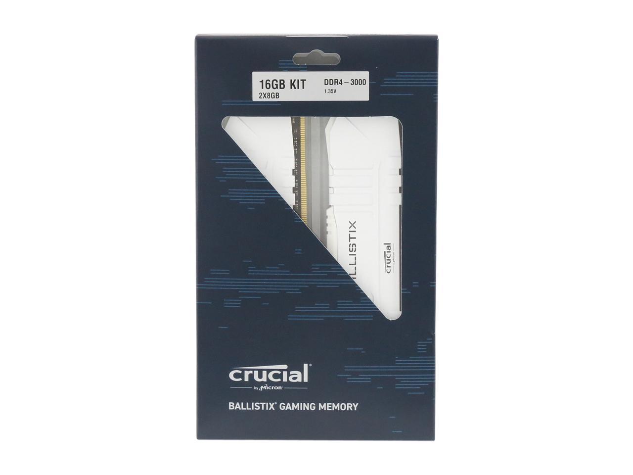 Crucial Ballistix 16GB (2 x 8GB) 288-Pin DDR4 SDRAM DDR4 3000 (PC4 24000) Desktop Memory Model BL2K8G30C15U4W