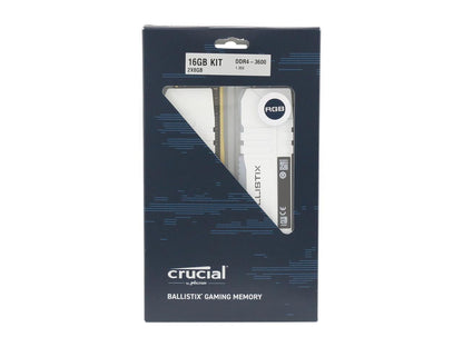 Crucial Ballistix RGB 16GB (2 x 8GB) 288-Pin DDR4 SDRAM DDR4 3600 (PC4 28800) Desktop Memory Model BL2K8G36C16U4WL