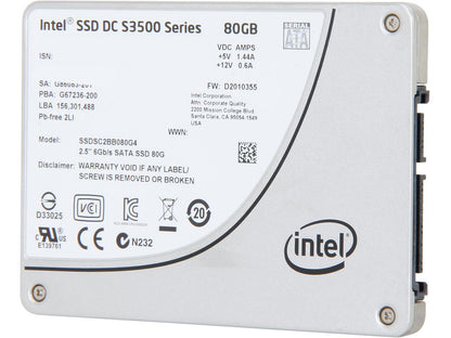 Intel DC S3500 SSDSC2BB080G401 2.5" 80GB SATA III MLC Business Solid State Drive