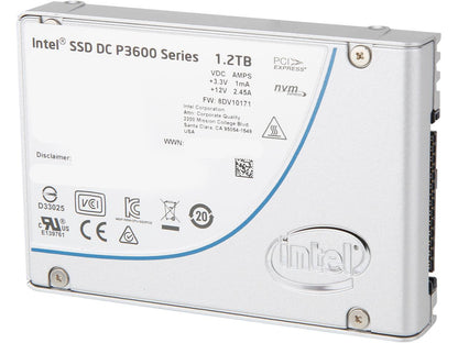 Intel DC P3600 SSDPE2ME012T401 2.5" U.2 1.2TB PCI-Express 3.0 x4 MLC Solid State Disk - Enterprise