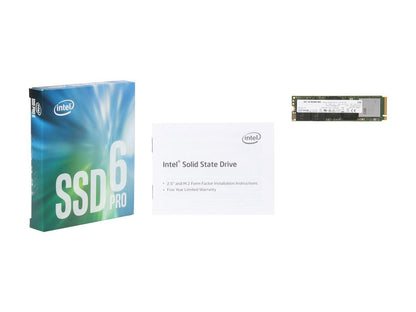 Intel SSD Pro 6000p Series (512GB, M.2 80mm PCIe 3.0 x4, 3D1, TLC) Reseller Single Pack