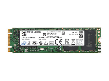 Intel 545s M.2 2280 256GB SATA III 64-Layer 3D NAND TLC Internal Solid State Drive (SSD) SSDSCKKW256G8X1