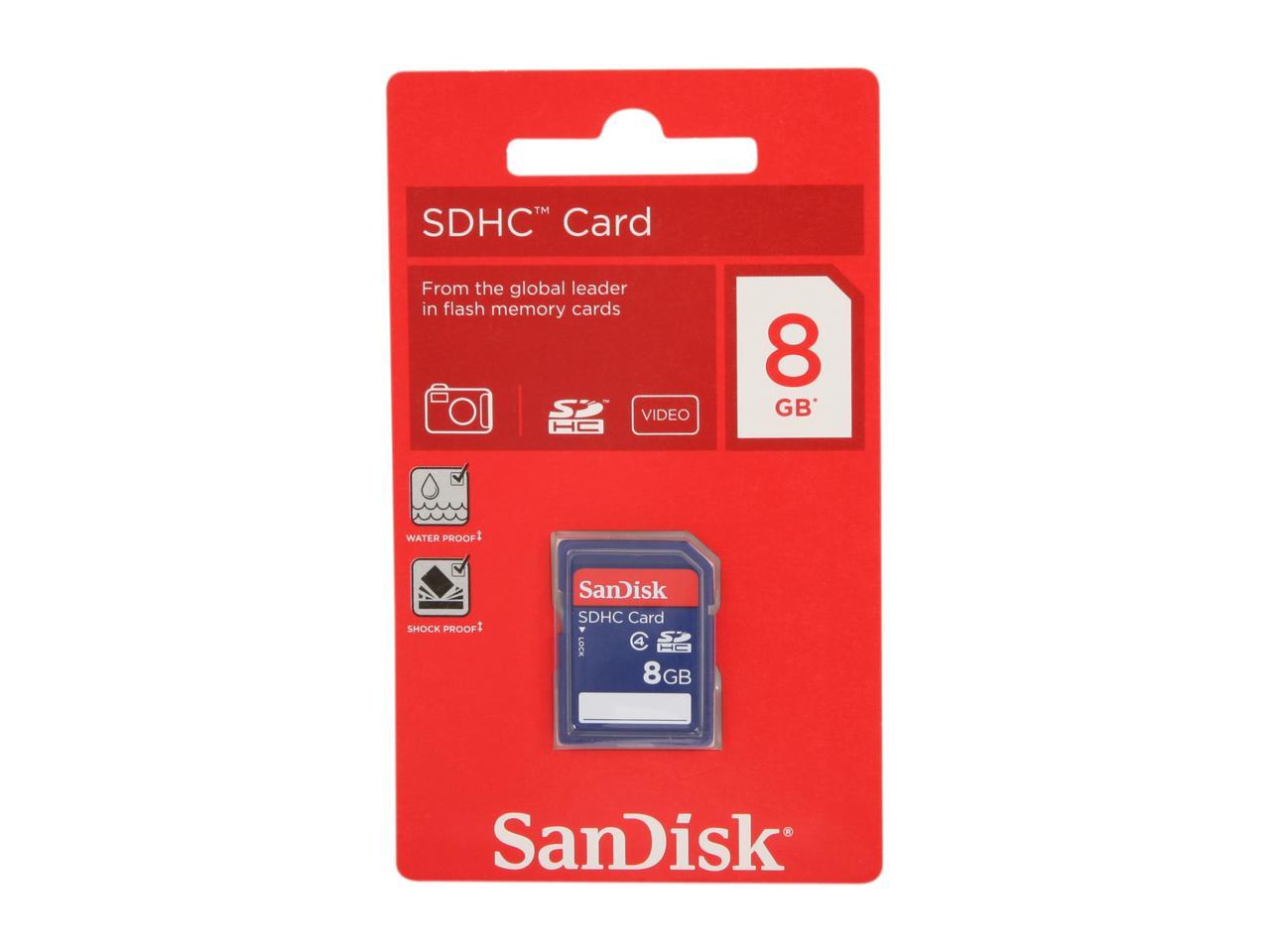 SanDisk 8GB Secure Digital High-Capacity (SDHC) Flash Card Model SDSDB-008G-B35