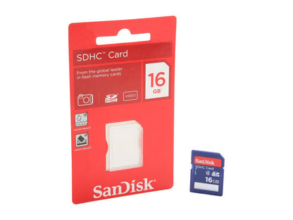 SanDisk 16GB Secure Digital High-Capacity (SDHC) Flash Card Model SDSDB-016G-B35