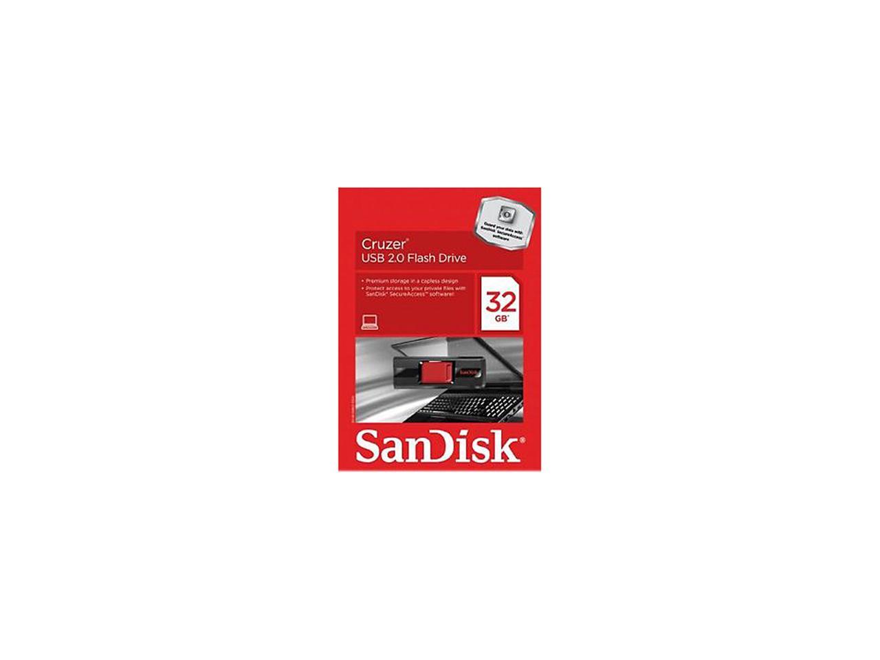 SanDisk 32GB Cruzer CZ36 USB 2.0 Flash Drive (SDCZ36-032G-B35)