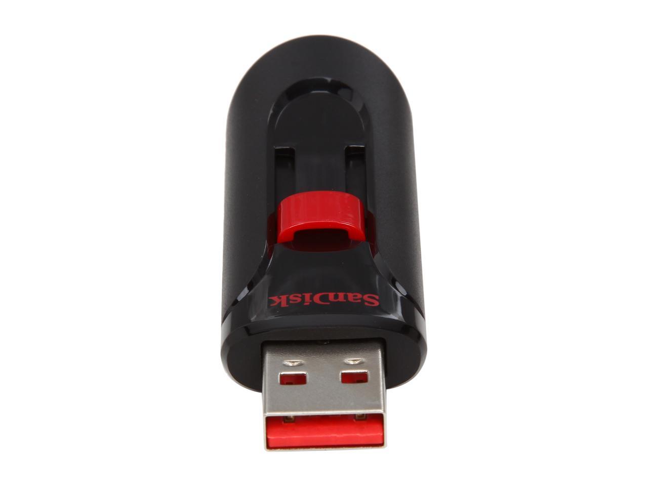 SanDisk Cruzer Glide 16 GB USB 2.0 Flash Drive - Black, Red