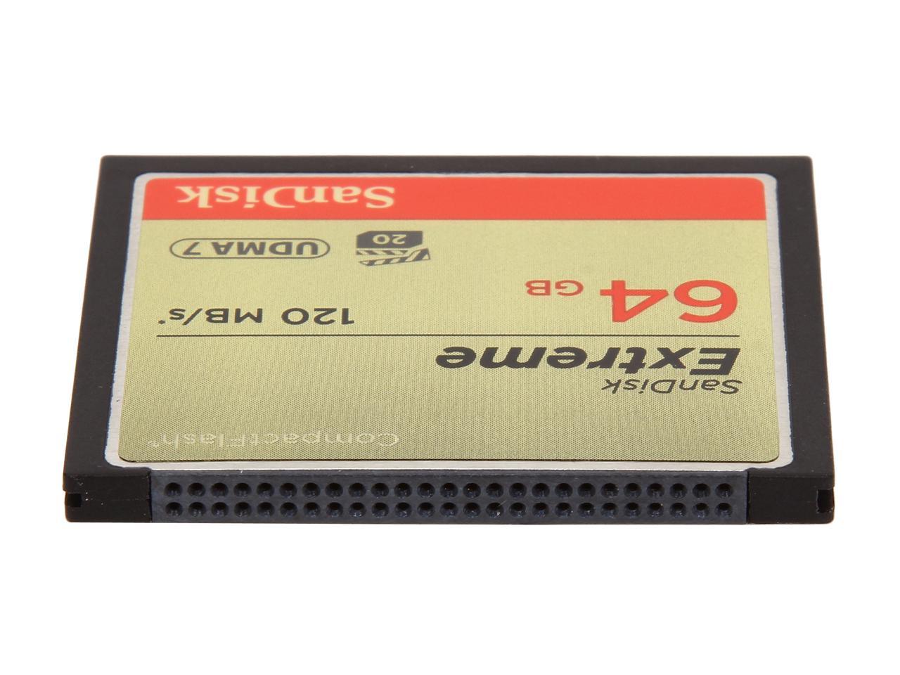 SanDisk 64GB Compact Flash (CF) Memory Card Extreme 400x UDMA Model SDCFXS-064G-A46