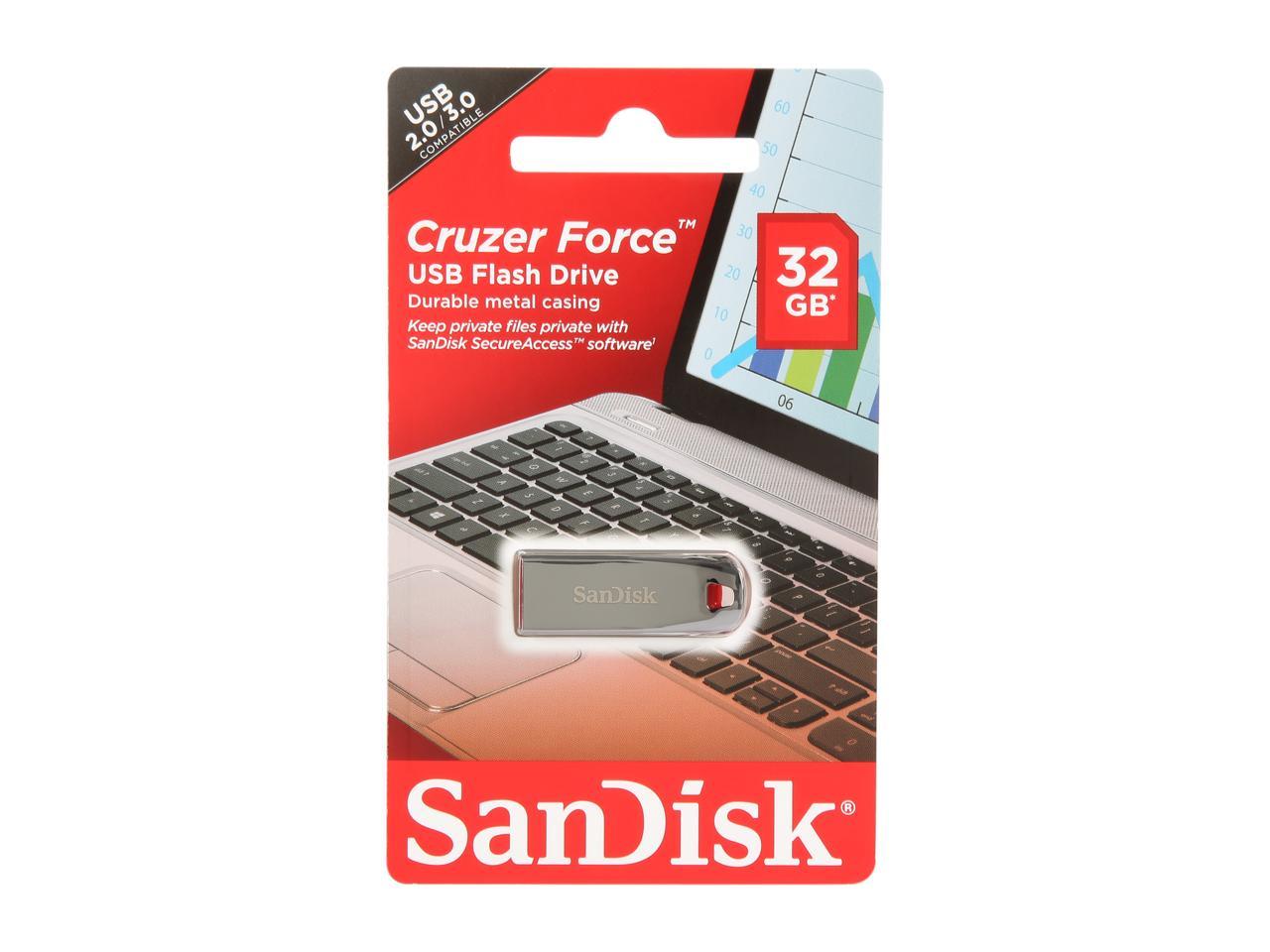SanDisk 32GB Cruzer Force USB 2.0 Flash Drive (SDCZ71-032G-B35)