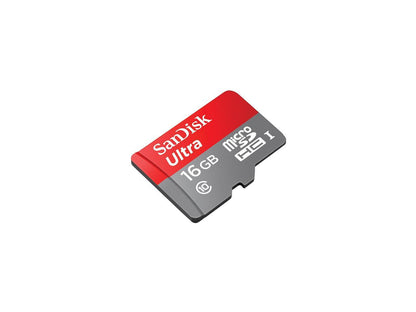 SanDisk 16GB Ultra microSDHC UHS-I/Class 10 Memory Card with Adapter, Speed Up to 80MB/s (SDSQUNC-016G-GN6MA)
