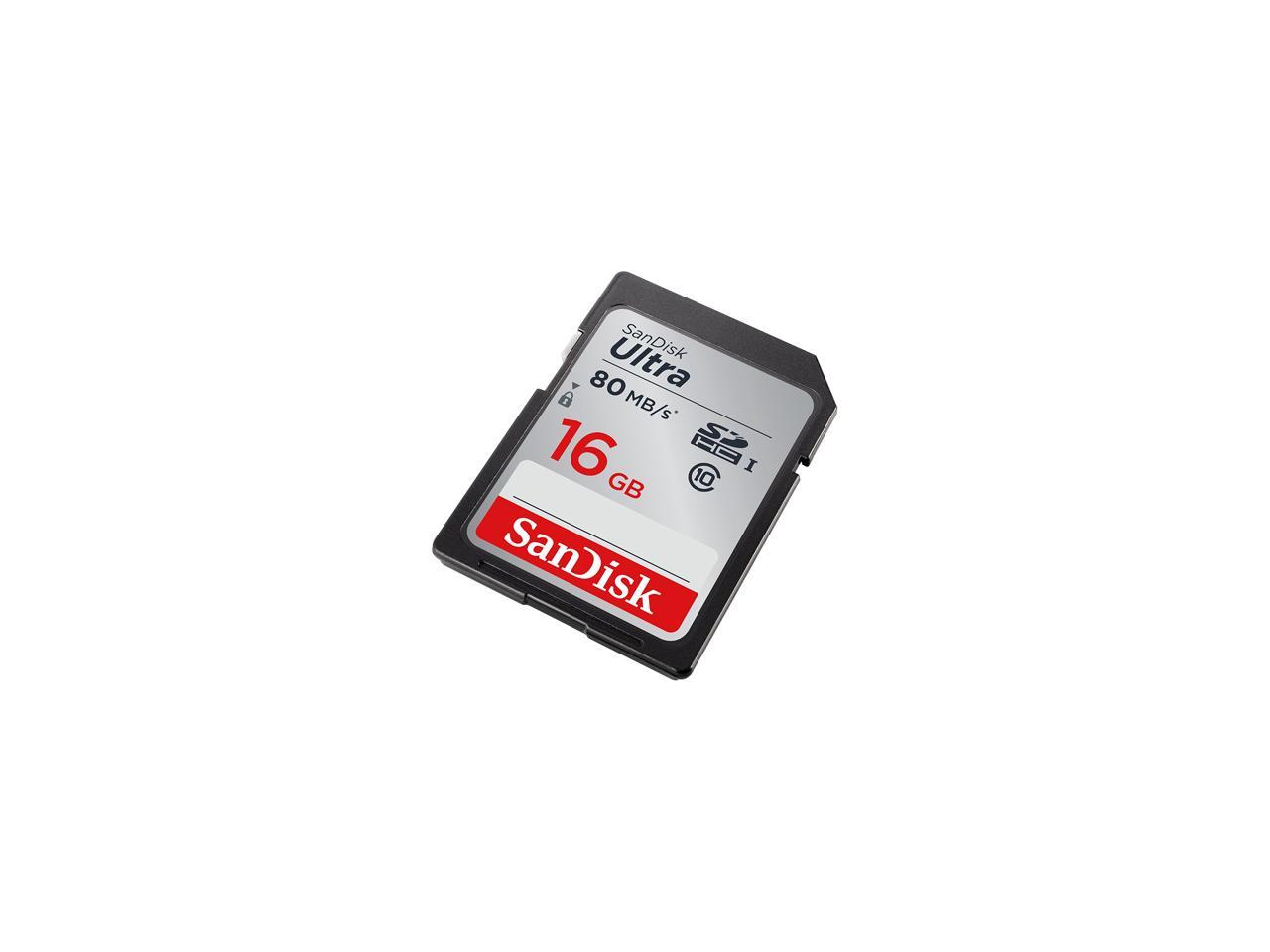 SanDisk 16GB Ultra SDHC UHS-I/Class 10 Memory Card, Speed Up to 80MB/s (SDSDUNC-016G-GN6IN)