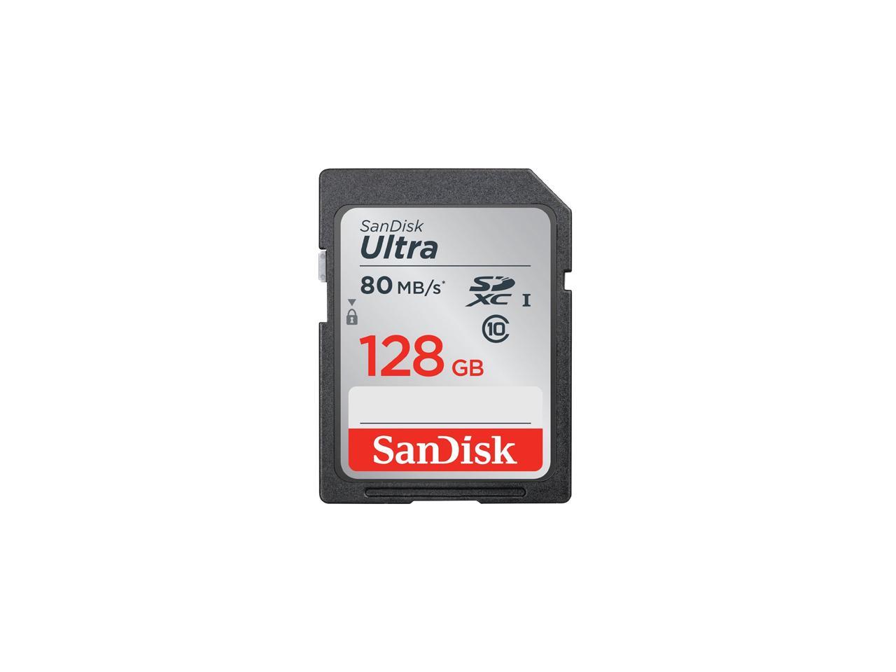 SanDisk 128GB Ultra SDXC UHS-I/Class 10 Memory Card, Speed Up to 80MB/s (SDSDUNC-128G-GN6IN)