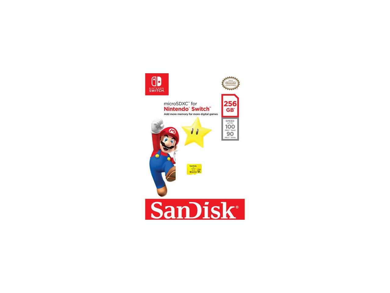 SanDisk 256GB microSDXC Flash Card for Nintendo Switch Model SDSQXAO-256G-GNCZN