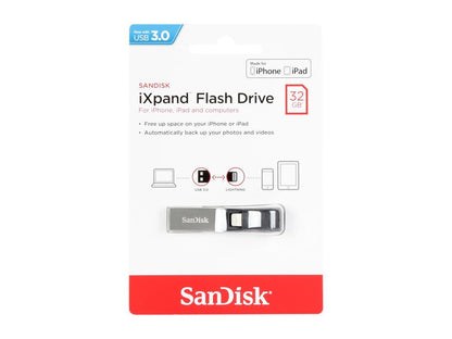 SanDisk 32GB iXpand Flash Drive for iPhone and iPad (SDIX30C-032G-GN6NN)