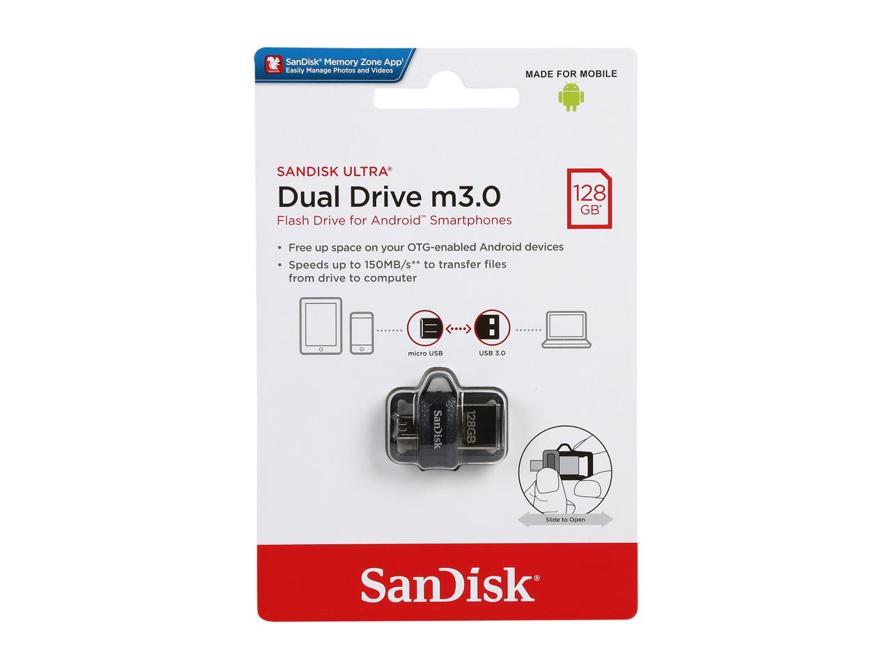 SanDisk 128GB Ultra Dual Drive m3.0, Speed Up to 150MB/s (SDDD3-128G-G46 )