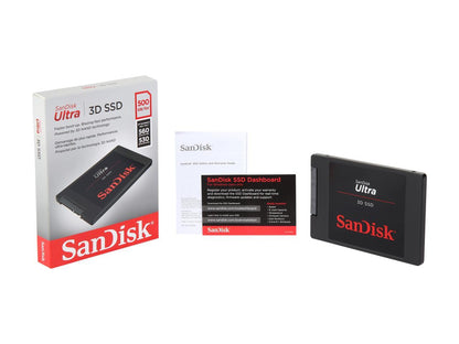 SanDisk Ultra 3D 2.5" 500GB SATA III 3D NAND Internal Solid State Drive (SSD) SDSSDH3-500G-G25