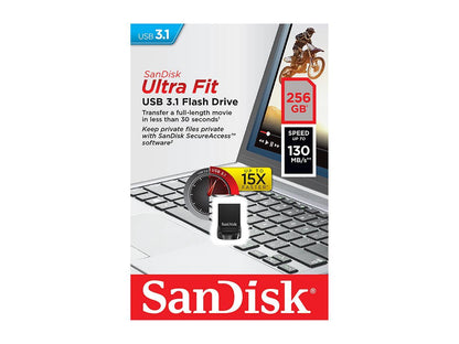 Sandisk 256GB Ultra Fit USB 3.1 Flash Drive, Speed Up to 130MB/s (SDCZ430-256G-G46)
