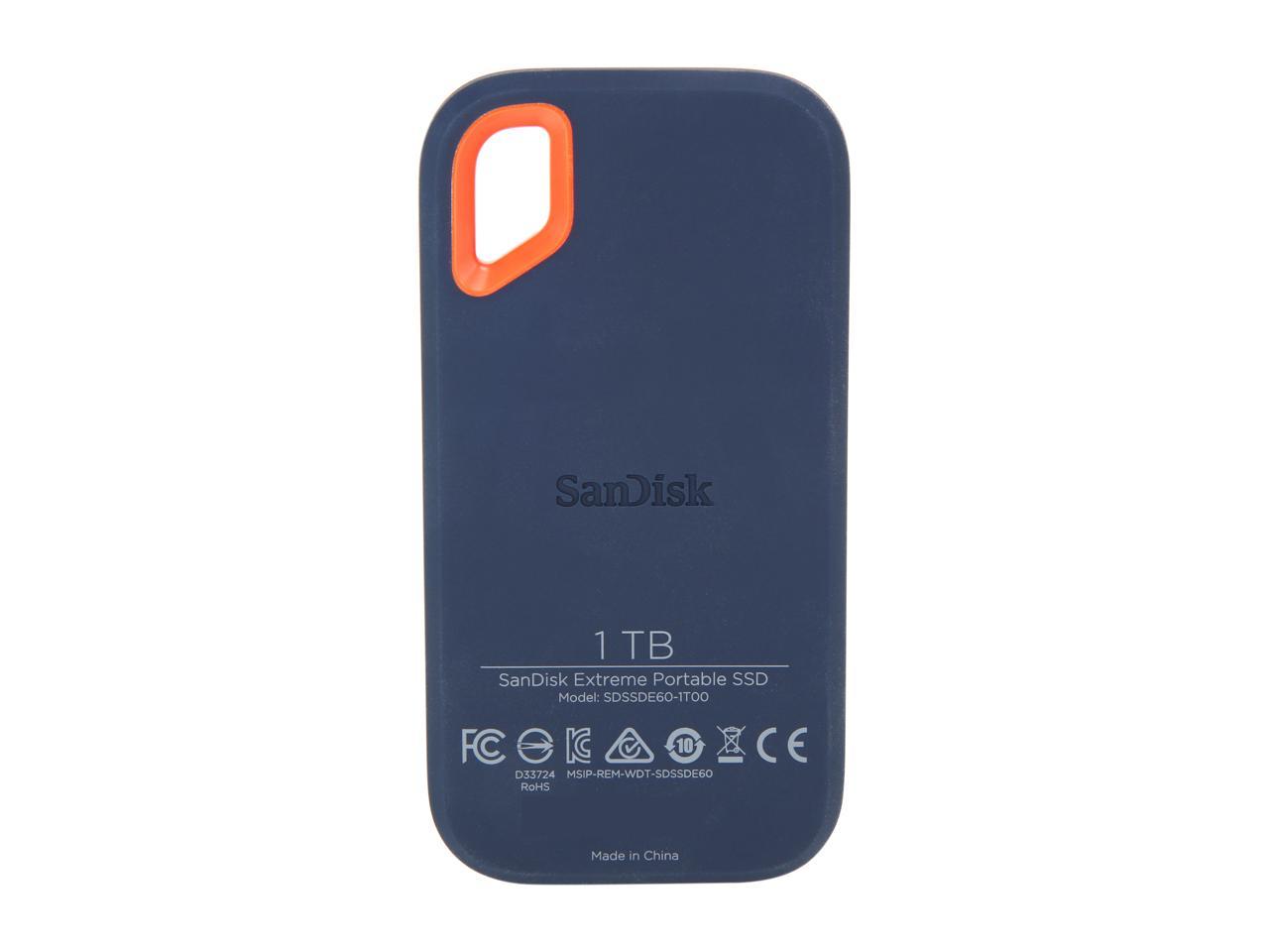 SanDisk 1TB Extreme Portable External SSD - Up to 550 MB/s - USB-C, USB 3.1 - SDSSDE60-1T00-G25