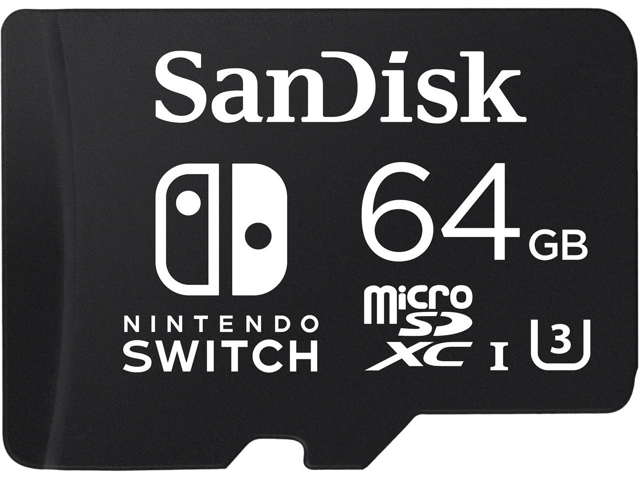 SanDisk 64GB Nintendo Switch microSDXC Memory Card, Speed Up to 100MB/s (SDSQXAT-064G-GN6ZA)