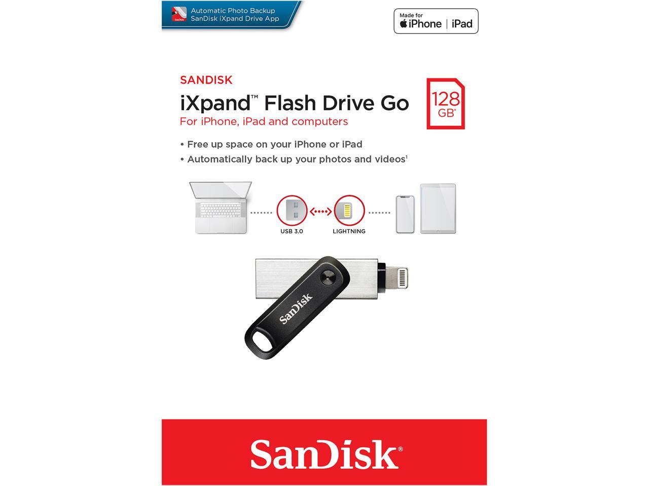 SanDisk 128GB iXpand Flash Drive Go for Your iPhone and iPad (SDIX60N-128G-GN6NE)