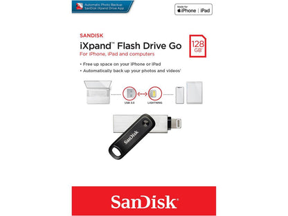 SanDisk 128GB iXpand Flash Drive Go for Your iPhone and iPad (SDIX60N-128G-GN6NE)