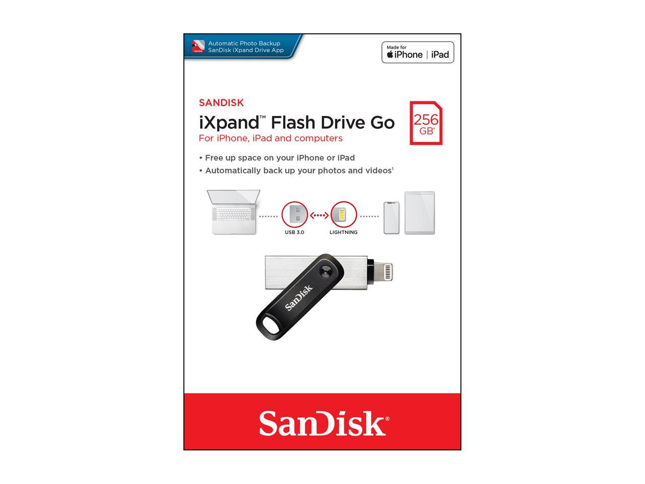 SanDisk 256GB iXpand Flash Drive Go for Your iPhone and iPad (SDIX60N-256G-GN6NE)
