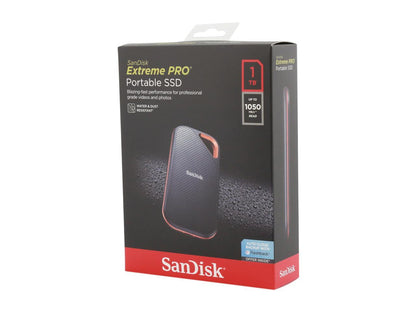 SanDisk 1TB Extreme PRO Portable External SSD - Up to 1050 MB/s - USB-C, USB 3.1 - SDSSDE80-1T00-A25