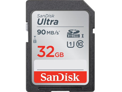 SanDisk 32GB Ultra SDHC UHS-I / Class 10 Memory Card, Speed Up to 90MB/s (SDSDUNR-032G-GN6IN)