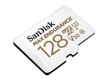 SanDisk 128GB MAX ENDURANCE microSDXC, U3, V30, Memory Card with Adapter for Home Security Cameras and Dash Cams, Speed up to 100MB/s (SDSQQVR-128G-GN6IA)