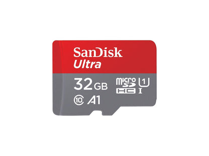 SanDisk 32GB Ultra microSDHC A1 UHS-I/U1 Class 10 Memory Card with Adapter, Speed Up to 120MB/s (SDSQUA4-032G-GN6MA)