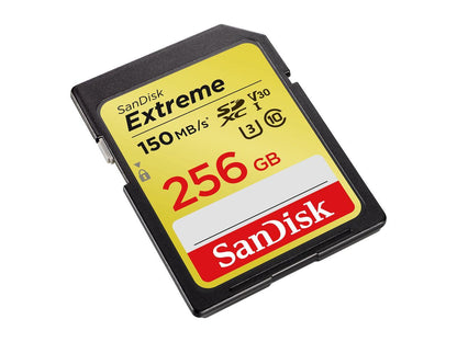SanDisk 256GB Extreme SDXC UHS-I/U3 Class 10 V30 Memory Card, Speed Up to 150MB/s (SDSDXV5-256G-GNCIN)