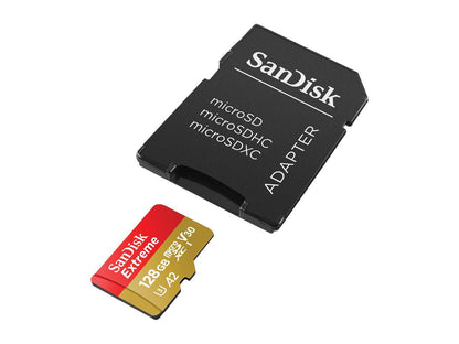 SanDisk 128GB Extreme microSDXC UHS-I/U3 A2 Memory Card with Adapter, Speed Up to 160MB/s (SDSQXA1-128G-GN6MA)
